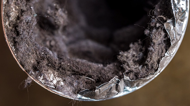 Clogged dryer vent.