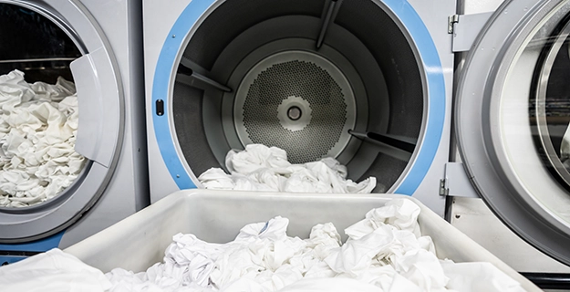 White clothes in dryer