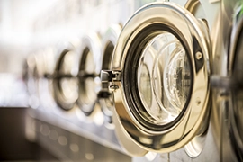 Laundromat dryers.