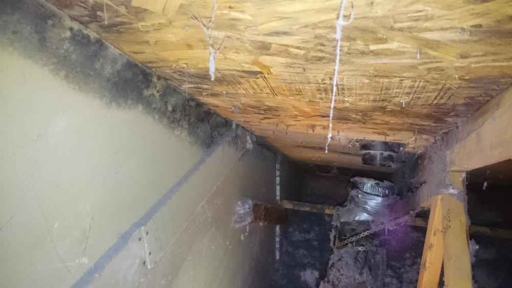 Before bringing the vent system up to code with the proper materials and installation.