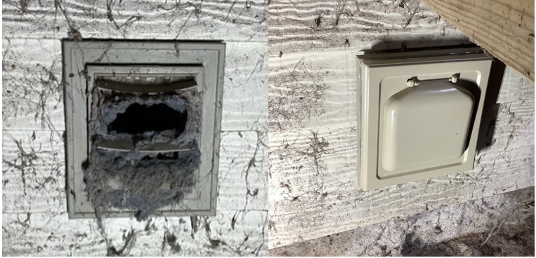 Dryer vent covers keep pests and cold air out of your home!  We install them right.