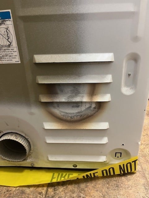 Dryer with poor airflow can build up lint causing a hazardous machine.
