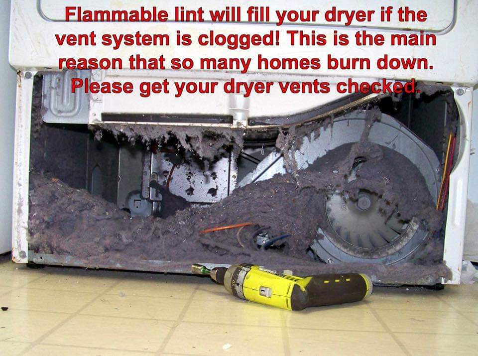 Fire hazard in your dryer
