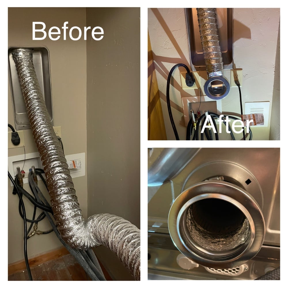 Magvent installed in a laundry closet