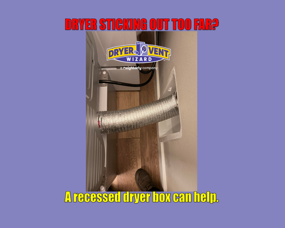 MORE ROOM BEHIND THE DRYER CLEANER VENT CONNECTION
