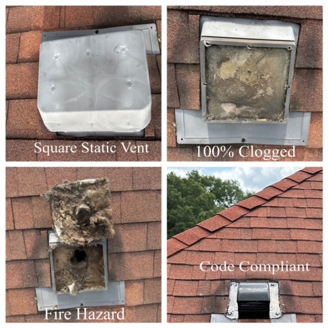 Clogged Roof Vent