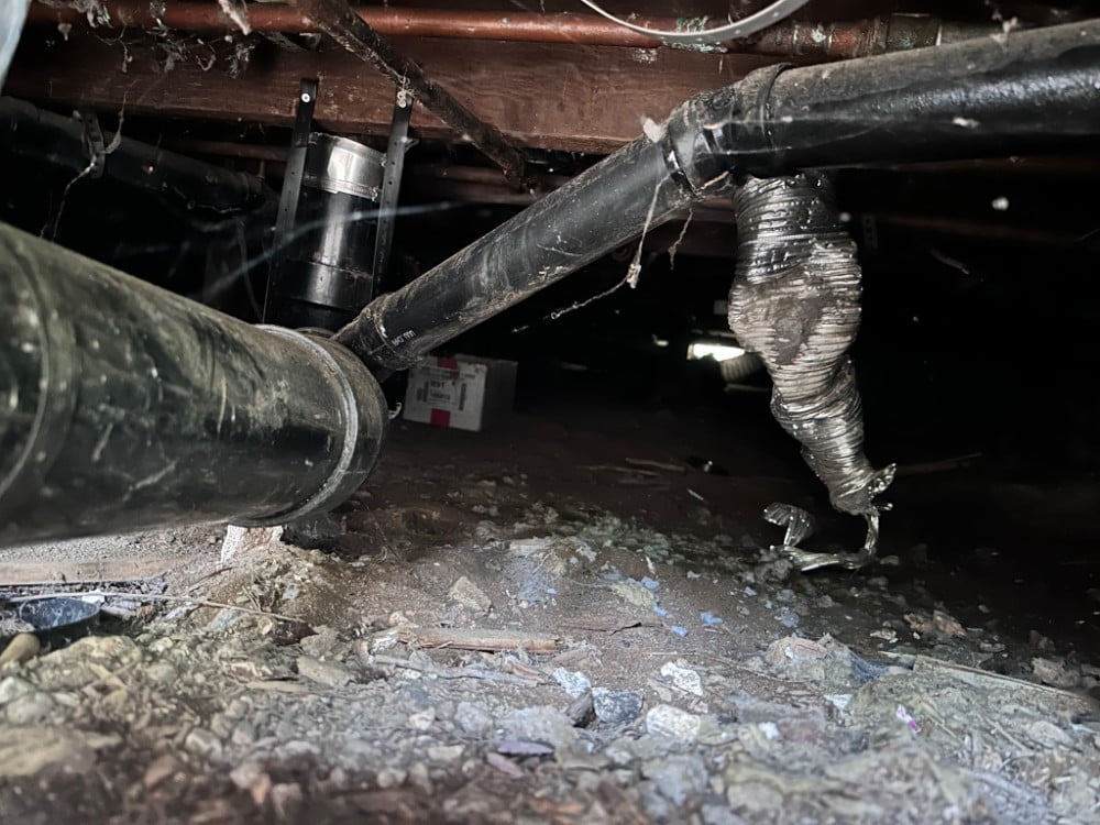 Replacement Of Inadequate Crawl Space Dryer Vent Installation