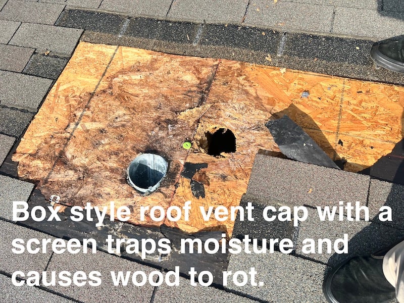 Roof vent cap replacement
