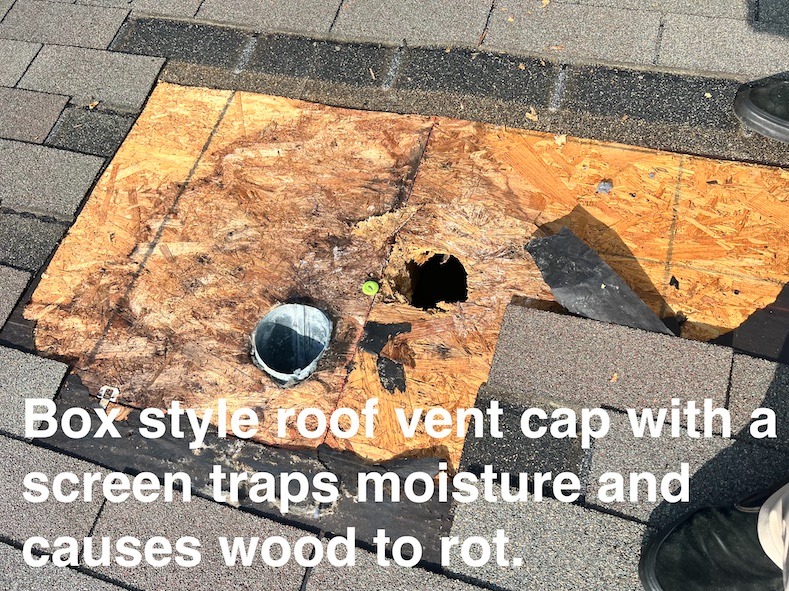 Roof vent cap replacement