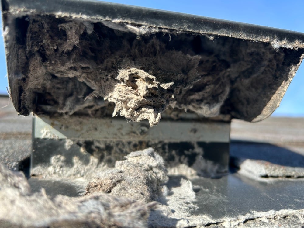 Wet clogged vent cover